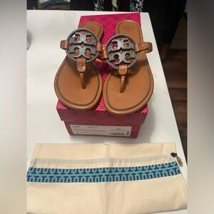 NEW Tory Burch Metal miller embellished sandal